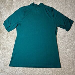 Torrid Super Soft Rib Mock Neck Short Sleeve Top, Green, Size 2 or 18-20, EUC